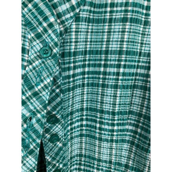 Green Plaid Sleeveless Blouse M By Great Northwest Clothing Co. - Picture 3 of 5